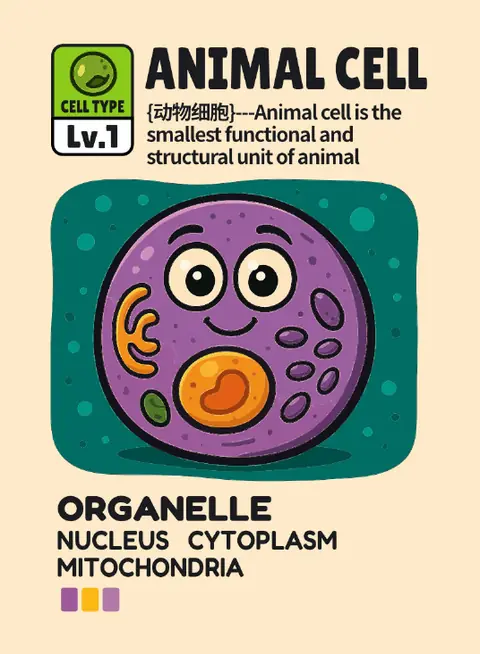 Animal Cell card