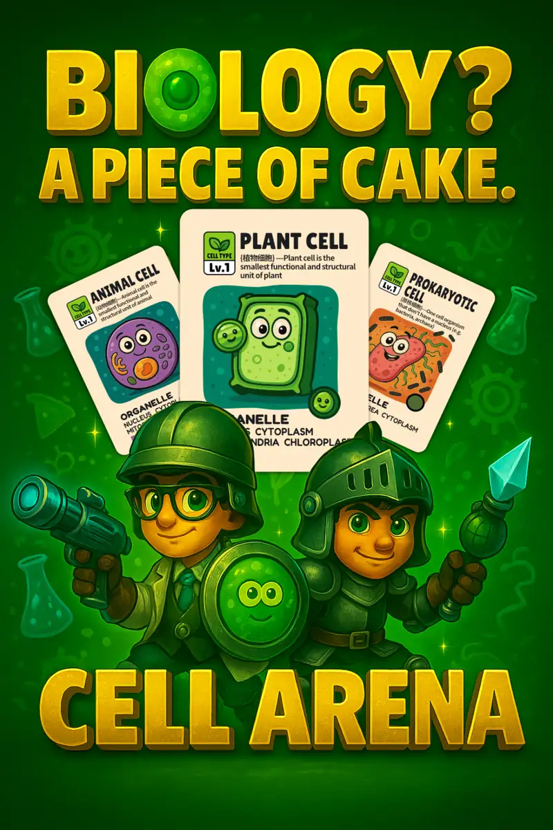 Biology? A piece of cake — Cell Arena poster