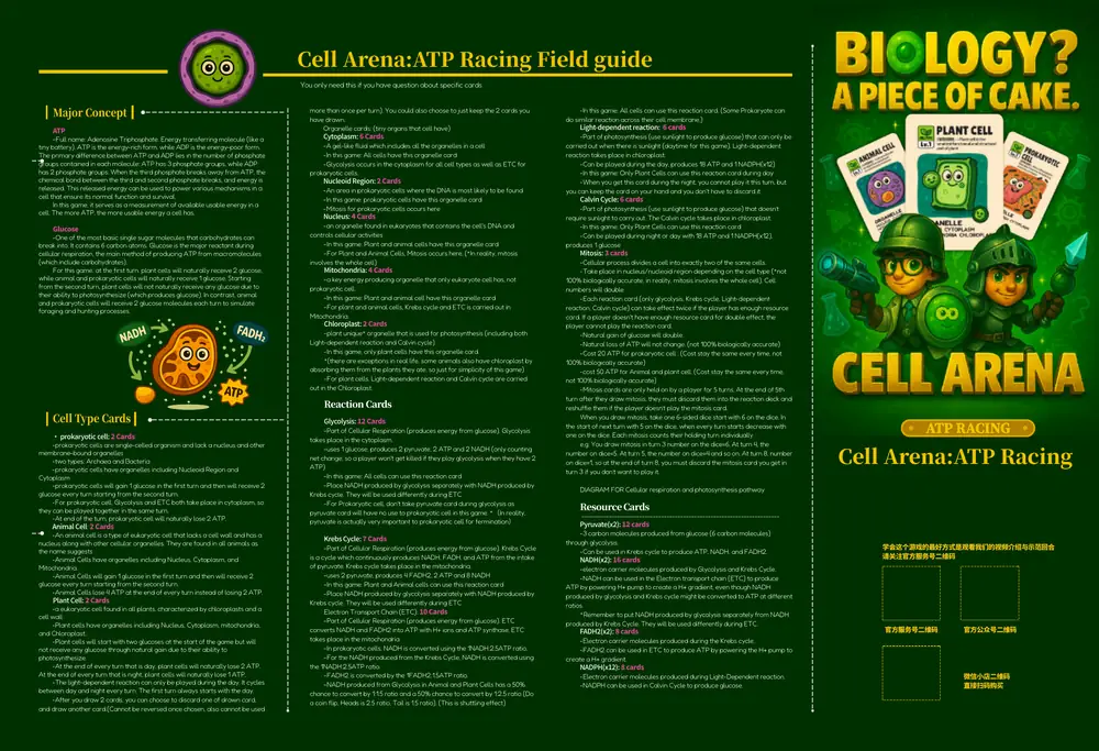 Cell Arena rulebook page 1